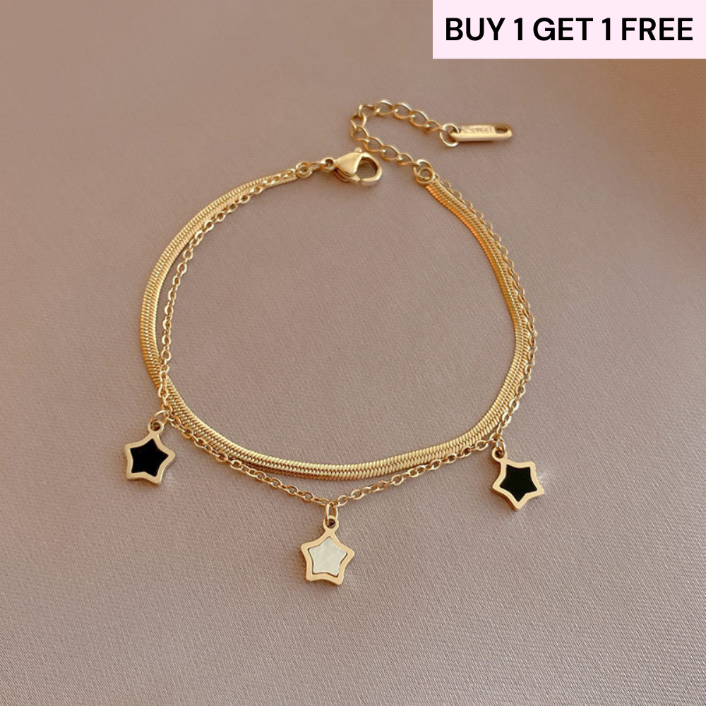 Celestial Double Layer Charm Bracelet