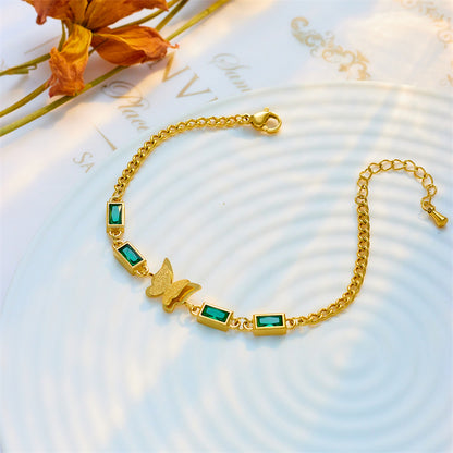 Butterfly Emerald Bracelet