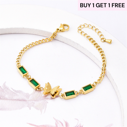 Butterfly Emerald Bracelet