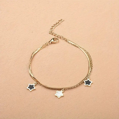 Celestial Double Layer Charm Bracelet