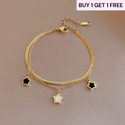 Celestial Double Layer Charm Bracelet