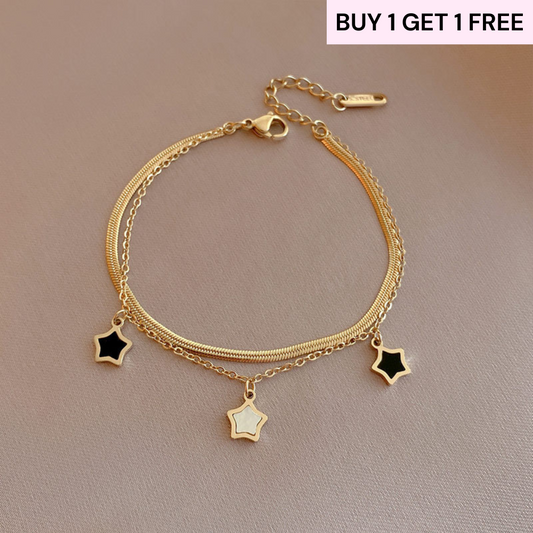 Celestial Double Layer Charm Bracelet