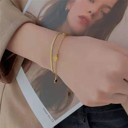 Celestial Double Layer Charm Bracelet
